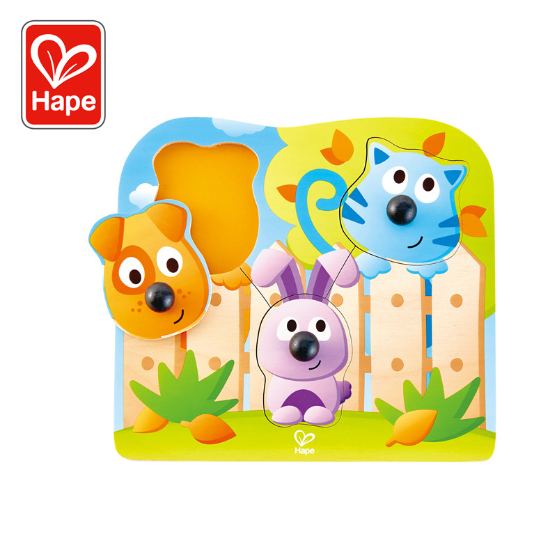 Hape Big Hidung Hidung Puzzle | Haiwan Peg Peg Jigsaw Puzzle Game, Learning Toy For Toddlers